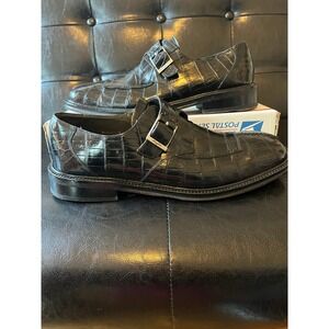 Paolo De Marco Mens Genuine Alligator‎ Monk Strap